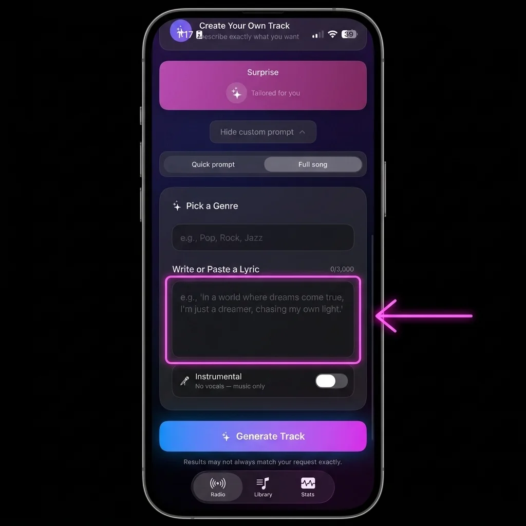 Full Song mode annotated screenshot